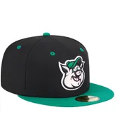 Men's New Era Black Kannapolis Cannon Ballers Theme Nights Qs 59FIFTY Fitted Hat