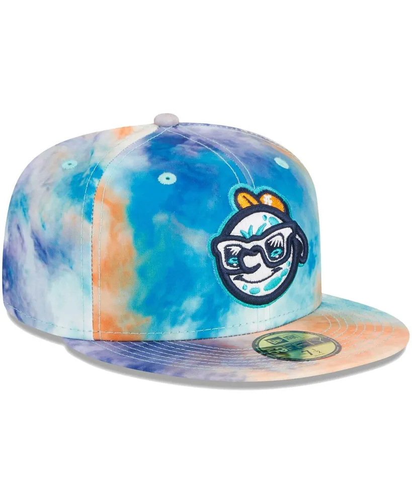 Men's New Era Teal Asheville Tourists Theme Nights Hippies 59FIFTY Fitted Hat