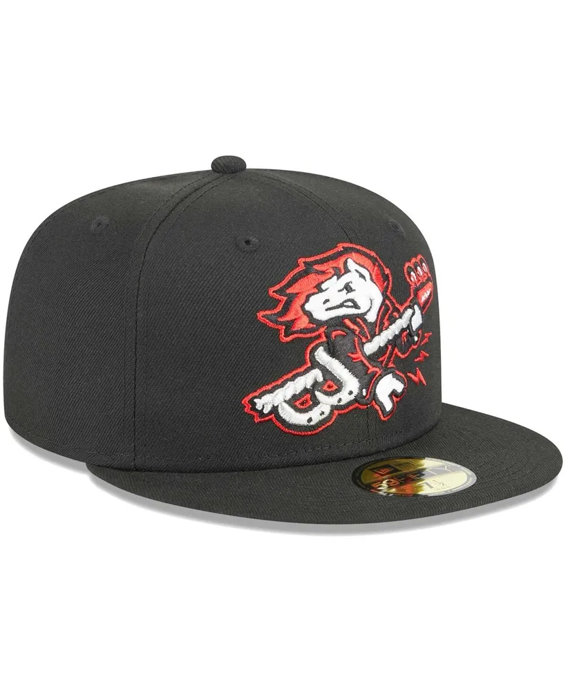 Men's New Era Black Binghamton Rumble Ponies Theme Nights Binghamton Rockin' Horses 59FIFTY Fitted Hat