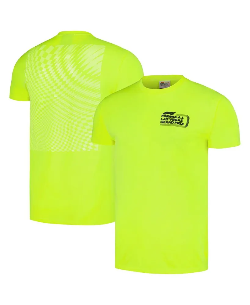 Men's and Women's Neon Green Formula 1 2023 Las Vegas Grand Prix Mono Core T-shirt