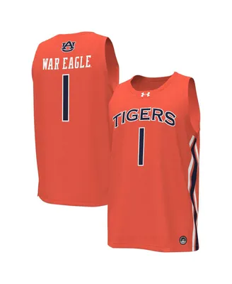 Men's Under Armour #1 Orange Auburn Tigers Replica Basketball Jersey