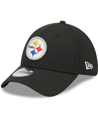 Men's New Era Black Pittsburgh Steelers Main 39THIRTY Flex Hat