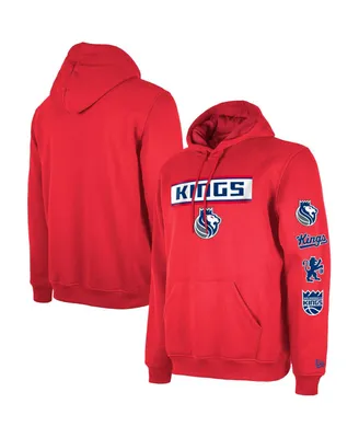 Men's New Era Red Sacramento Kings 2023/24 City Edition Big and Tall Pullover Hoodie