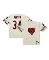 Men's Mitchell & Ness Walter Payton Cream Chicago Bears Chainstitch Legacy Jersey