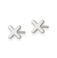 Chisel Stainless Steel Polished X Earrings