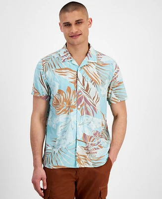 Sun + Stone Men's Karl Regular-Fit Printed Shirt, Created for Macy's