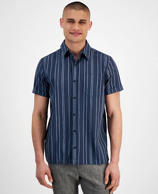 Sun + Stone Men's Horacio Regular-Fit Striped Shirt, Created for Macy's