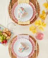 Tabletops Gallery Pink Dinner Plates, Set of 4