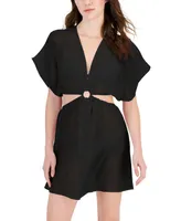 Miken Women's Cut-Out Dolman Sleeve Cover-Up, Created for Macy's