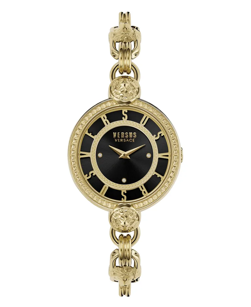 Versus Versace Women's Les Docks Two Hand Gold-Tone Stainless Steel Watch 36mm