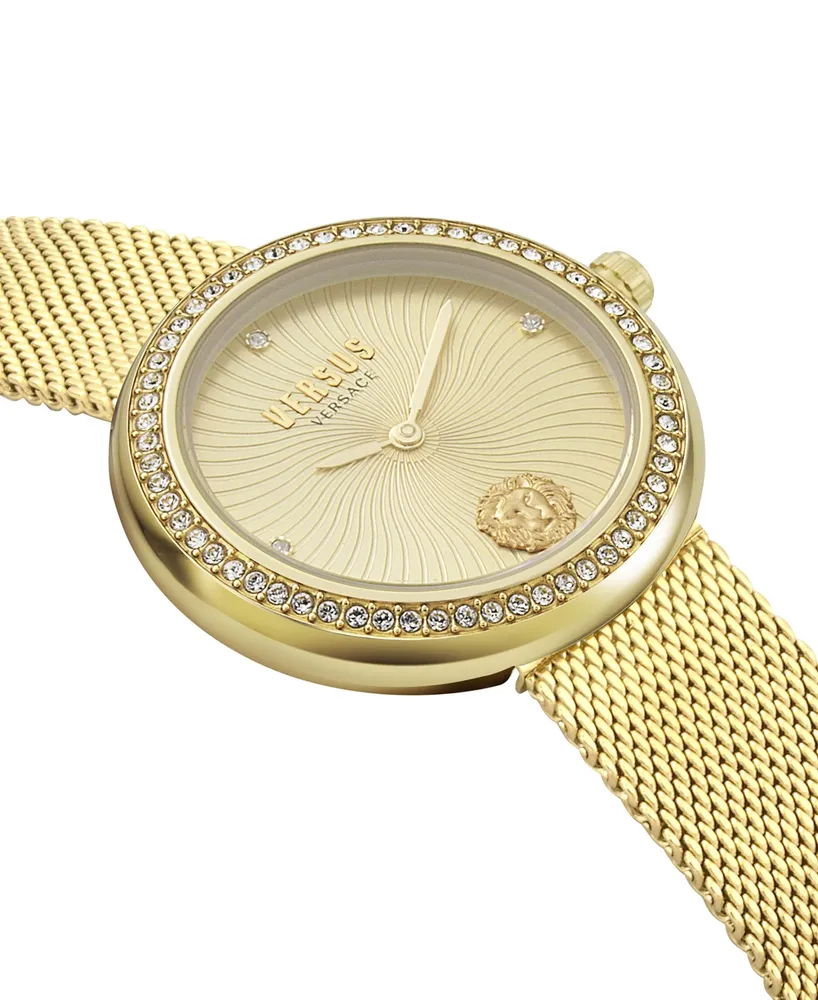 Versus Versace Women's Lea Two Hand Gold-Tone Stainless Steel Watch 35mm