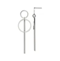 Chisel Stainless Steel Polished Dangle Earrings