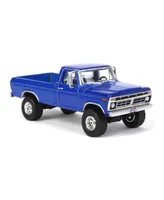 Green light 1/64 Lifted Ford 4WD Pickup Truck Blue Metallic