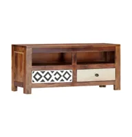 Tv Stand 35.4"x11.8"x15.7" Solid Wood Sheesham