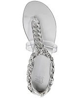 Aaj by Aminah Aurora Women's Crystal Chain Flat Sandals