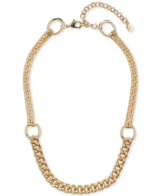 Lucky Brand Gold-Tone Chunky Chain Necklace, 15-1/2" + 3" extender