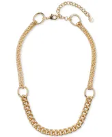 Lucky Brand Gold-Tone Chunky Chain Necklace, 15-1/2" + 3" extender
