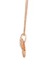 Le Vian Nude Diamond Butterfly Adjustable 20" Pendant Necklace (1-1/20 ct. t.w.) in 14k Rose Gold