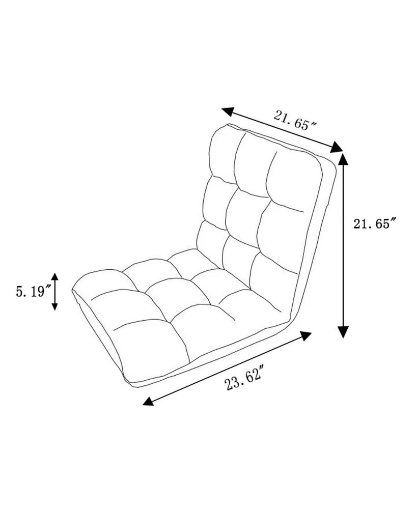 Loungie Micro plush Armless Quilted Recliner Chair