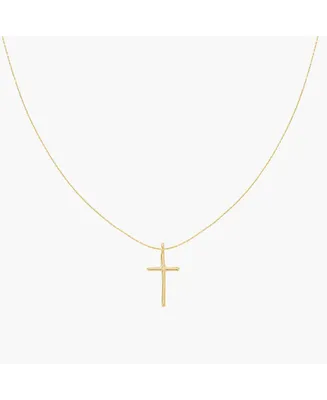 Bearfruit Jewelry Sterling Silver 18k Gold Plated Ariel Cross Necklace