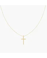 Bearfruit Jewelry Sterling Silver 18k Gold Plated Ariel Cross Necklace