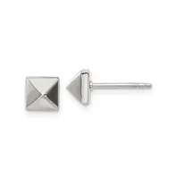 Chisel Stainless Steel Polished Stud Earrings