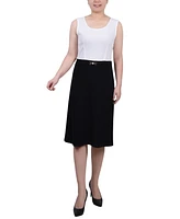 Ny Collection Women's 3/4 Sleeve Dress, 2 Piece Set