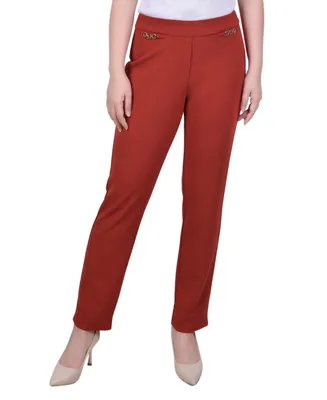 Ny Collection Women's Scuba Crepe Ankle Pants