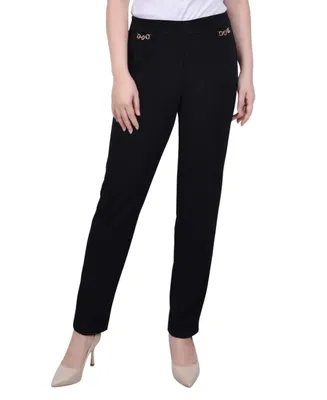 Ny Collection Women's Scuba Crepe Ankle Pants