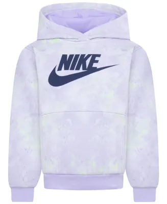 Nike Little Girls Fleece Printed Pullover Hoodie