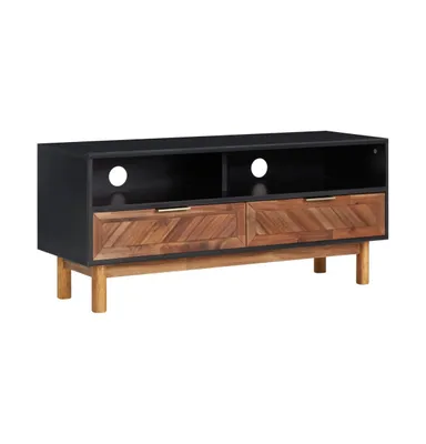 Tv Stand 39.4"x13.8"x17.7" Solid Wood Acacia and Mdf