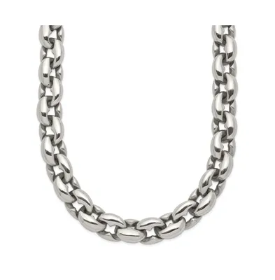 Chisel Stainless Steel Polished 24 inch Oval Link Necklace