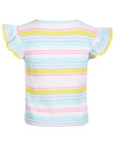 Epic Threads Little Girls Rainbow Striped Front-Knot T-Shirt, Created for Macy's