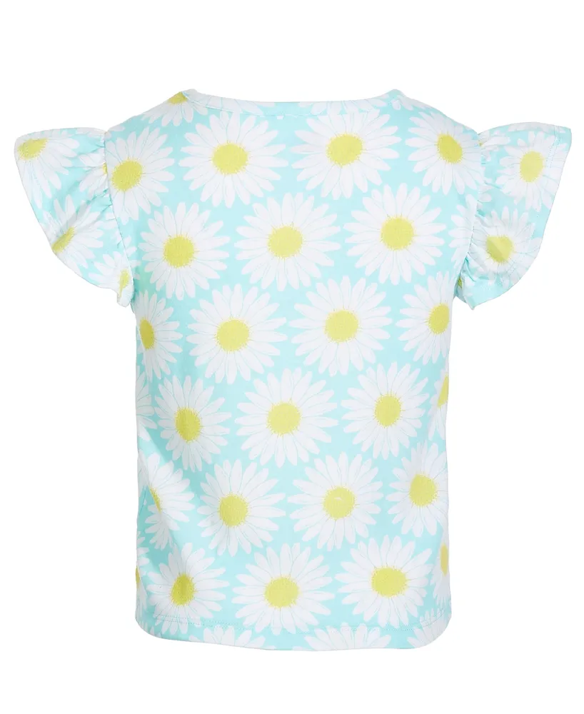 Epic Threads Little Girls Daisy-Print Front-Knot T-Shirt, Created for Macy's