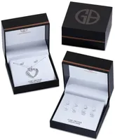 Giani Bernini 4-Pc. Set Cubic Zirconia Graduated Solitaire Stud Earrings in Sterling Silver, Created for Macy's