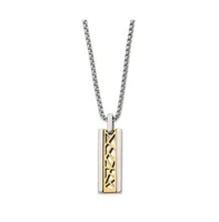 Chisel Yellow Ip-plated Center Rectangle Pendant Box Chain Necklace