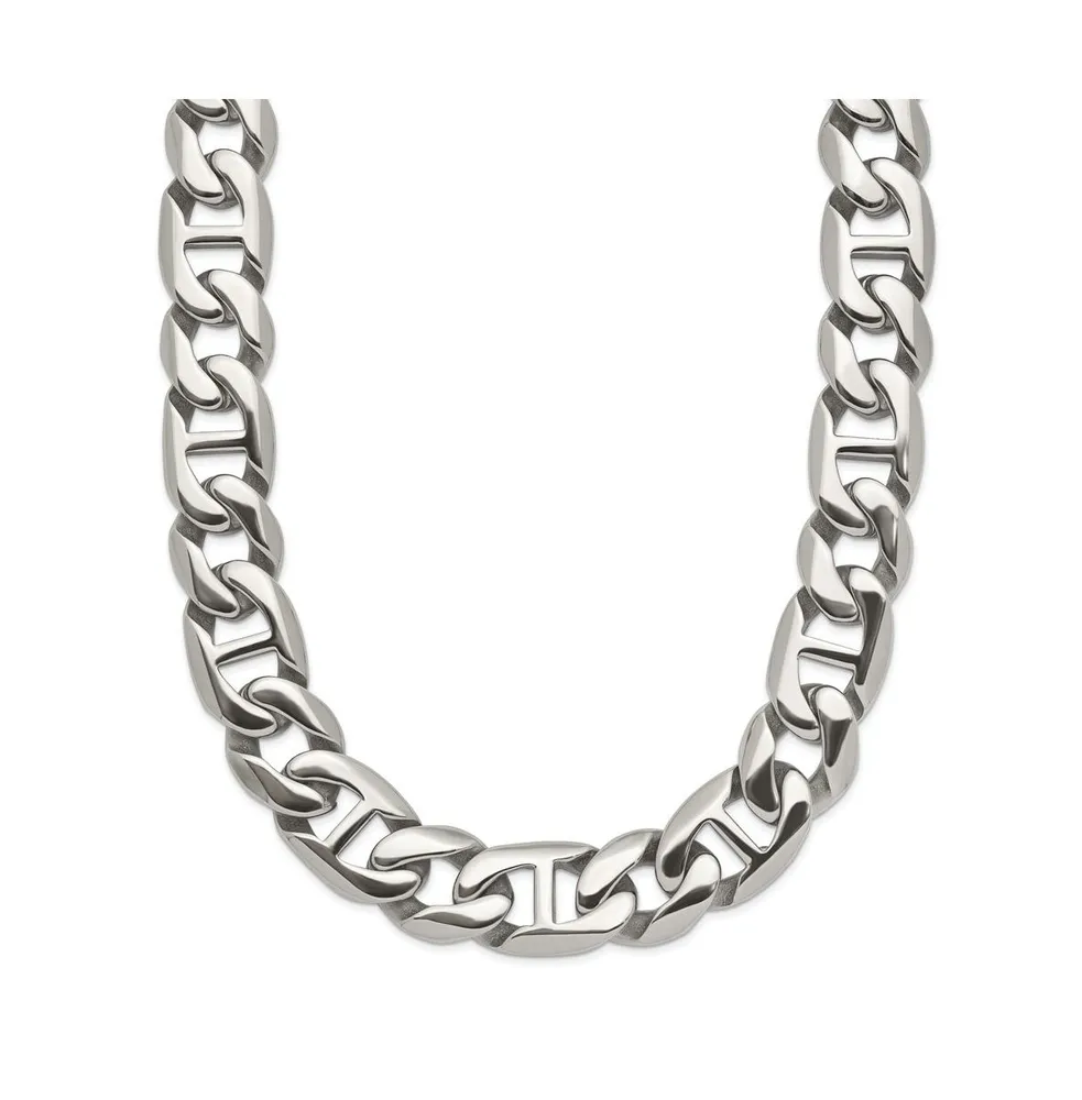 Chisel Stainless Steel Polished 24 inch Link Necklace
