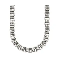 Chisel Stainless Steel Polished 24 inch Circular Link Necklace