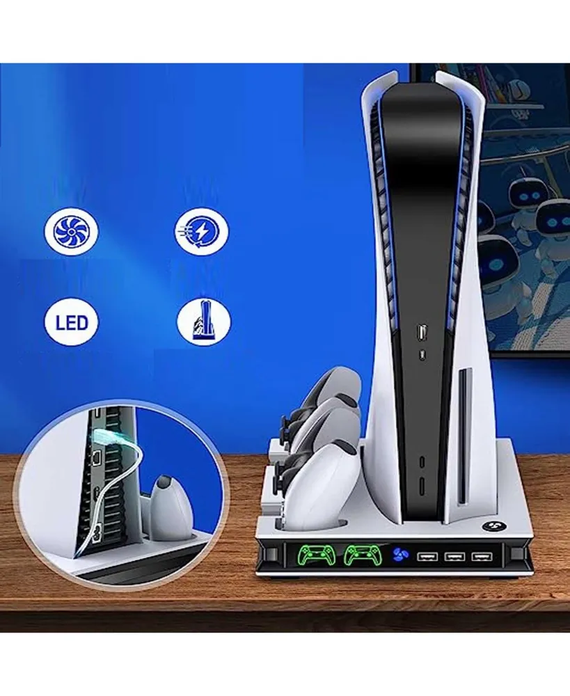 Stand Cooling Fan with Dual Controller Charging Station for PS5 With Bolt Axtion Bundle