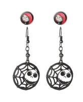 Disney Women's The Nightmare Before Christmas Fashion Jack Skellington Dangle Earrings and Sally Stud Earrings - 2 pairs