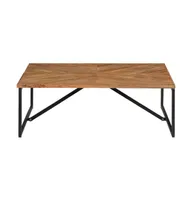 Coffee Table 43.3"x43.3"x14.1" Solid Acacia Wood