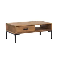 Coffee Table 35.4"x19.7"x13.8" Solid Wood Pine