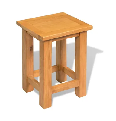End Table Solid Oak Wood 10.6"x9.4"x14.6"