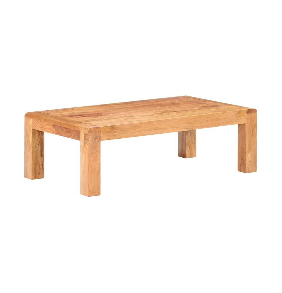 Coffee Table 43.3"x23.6"x13.8" Solid Acacia Wood in Honey Finish