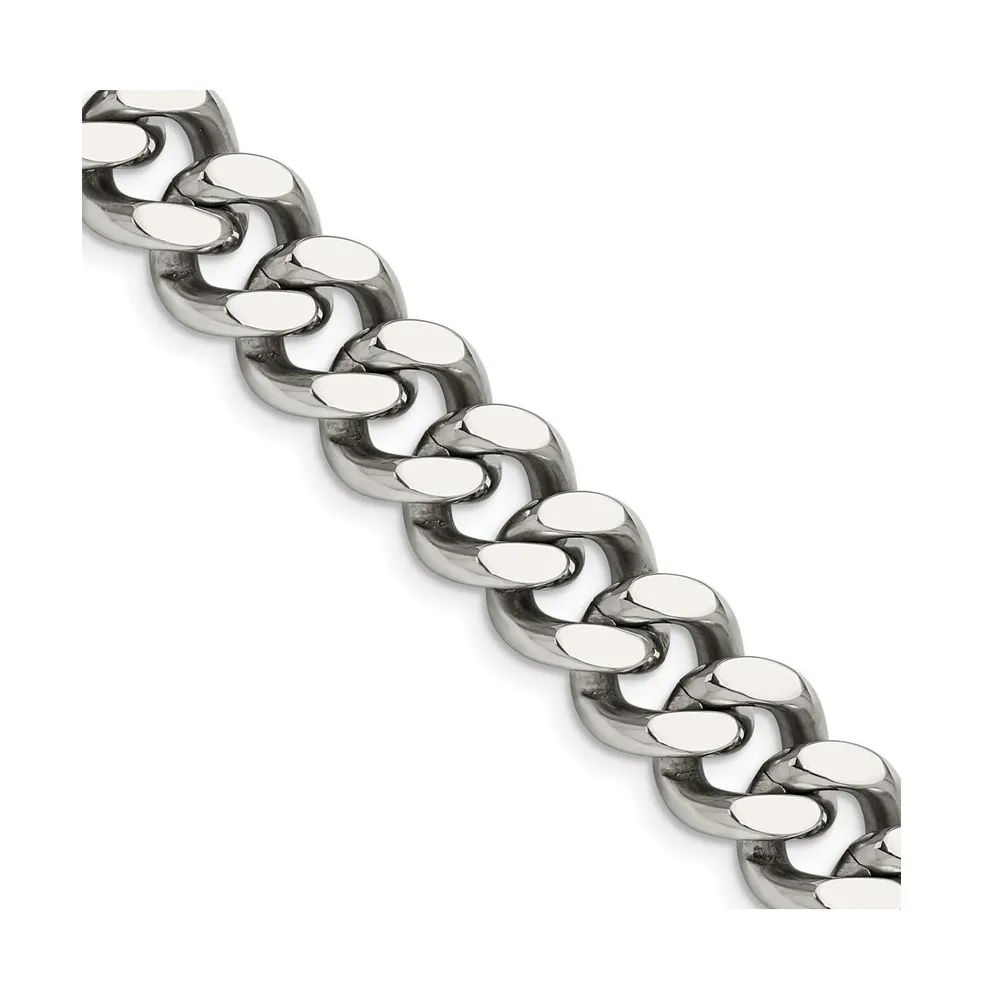 Chisel Stainless Steel 13.75mm Curb Chain Necklace