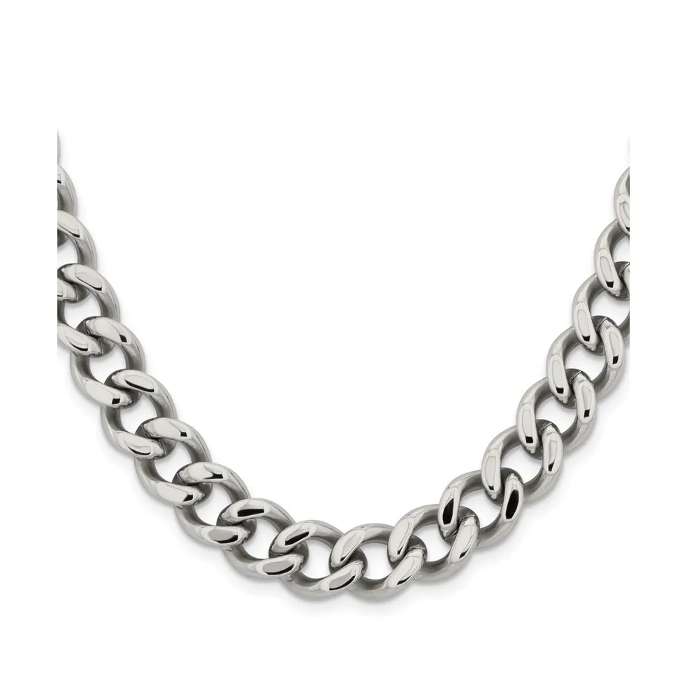 Chisel Stainless Steel 11.5mm Curb Chain Necklace