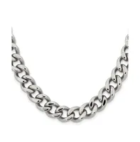 Chisel Stainless Steel 11.5mm Curb Chain Necklace