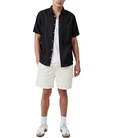 Cotton On Men's Linen Short Sleeve Shirt