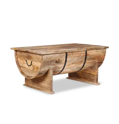Coffee Table Solid Mango Wood 34.6"x19.7"x15.7"