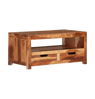 Coffee Table 33.1"x19.3"x15.7" Solid Wood Acacia